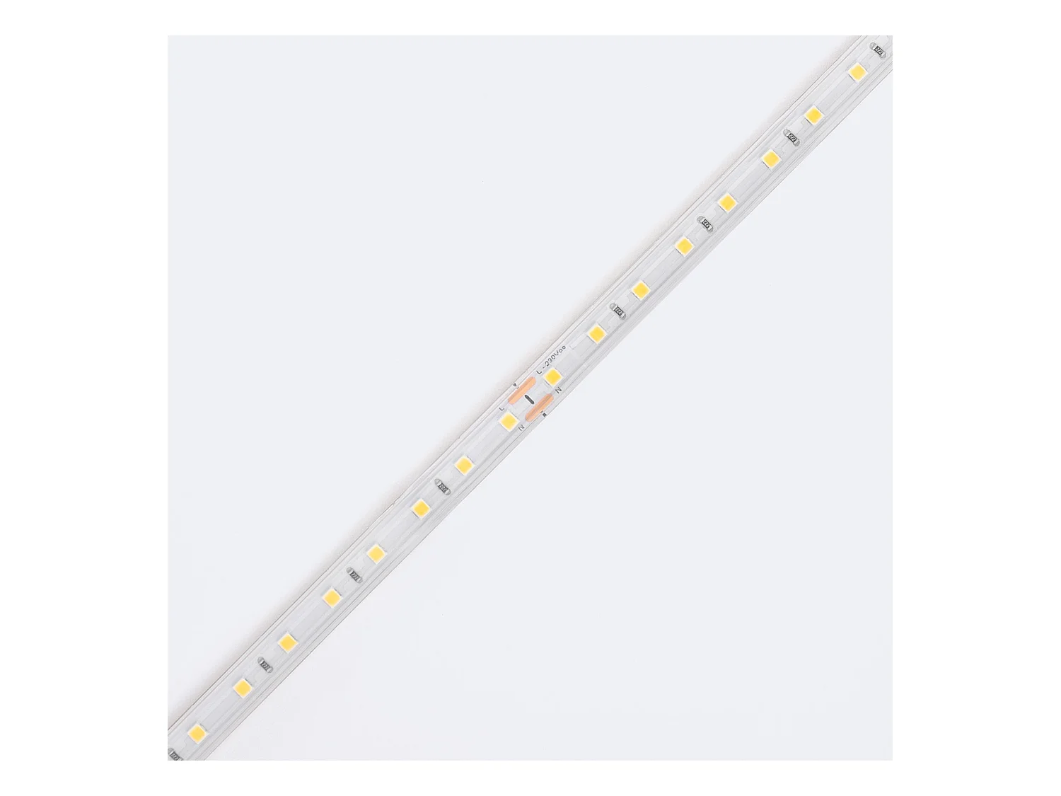 Ruban LED Dimmable 220V SMD Auto-redressement 120 LED/m BOBINE 20m 12W/m 1080lm/m Super Étroite Largeur 6.5mm Coupe 10cm IP65 6000K Blanc froid