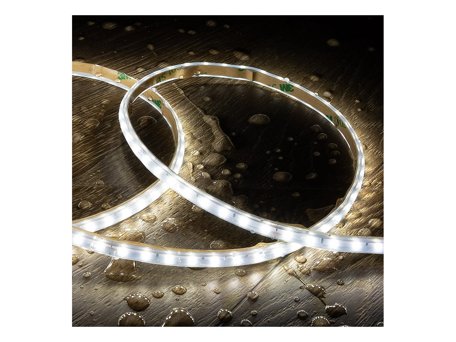 Ruban LED Dimmable 220V SMD Auto-redressement 120 LED/m BOBINE 20m 12W/m 1080lm/m Super Étroite Largeur 6.5mm Coupe 10cm IP65 6000K Blanc froid