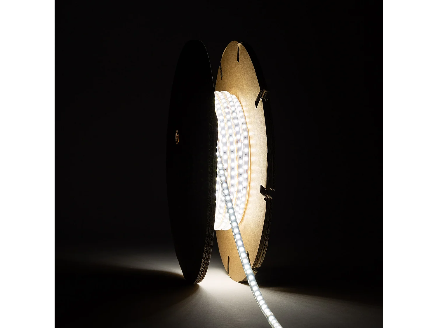 Tira LED Regulable 220V SMD Autorrectificada 120 LED/m BOBINA 20m 12W/m 1080lm/m Superestrecha Ancho 6.5mm Corte 10cm IP65 6000K Blanco Frío