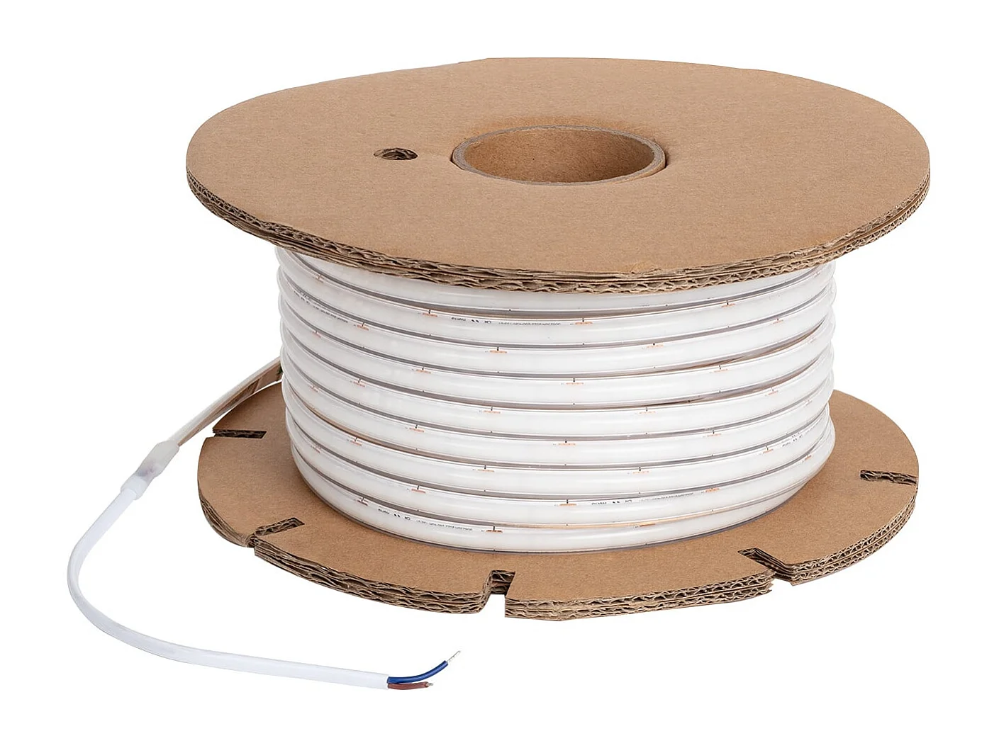 Ruban LED Dimmable 220V WCOB Auto-redressement 260 LED/m BOBINE 50m 15W/m 1350lm/m SILICONE FLEX Largeur 10mm IP65 Coupe 5cm 2700K Blanc chaud