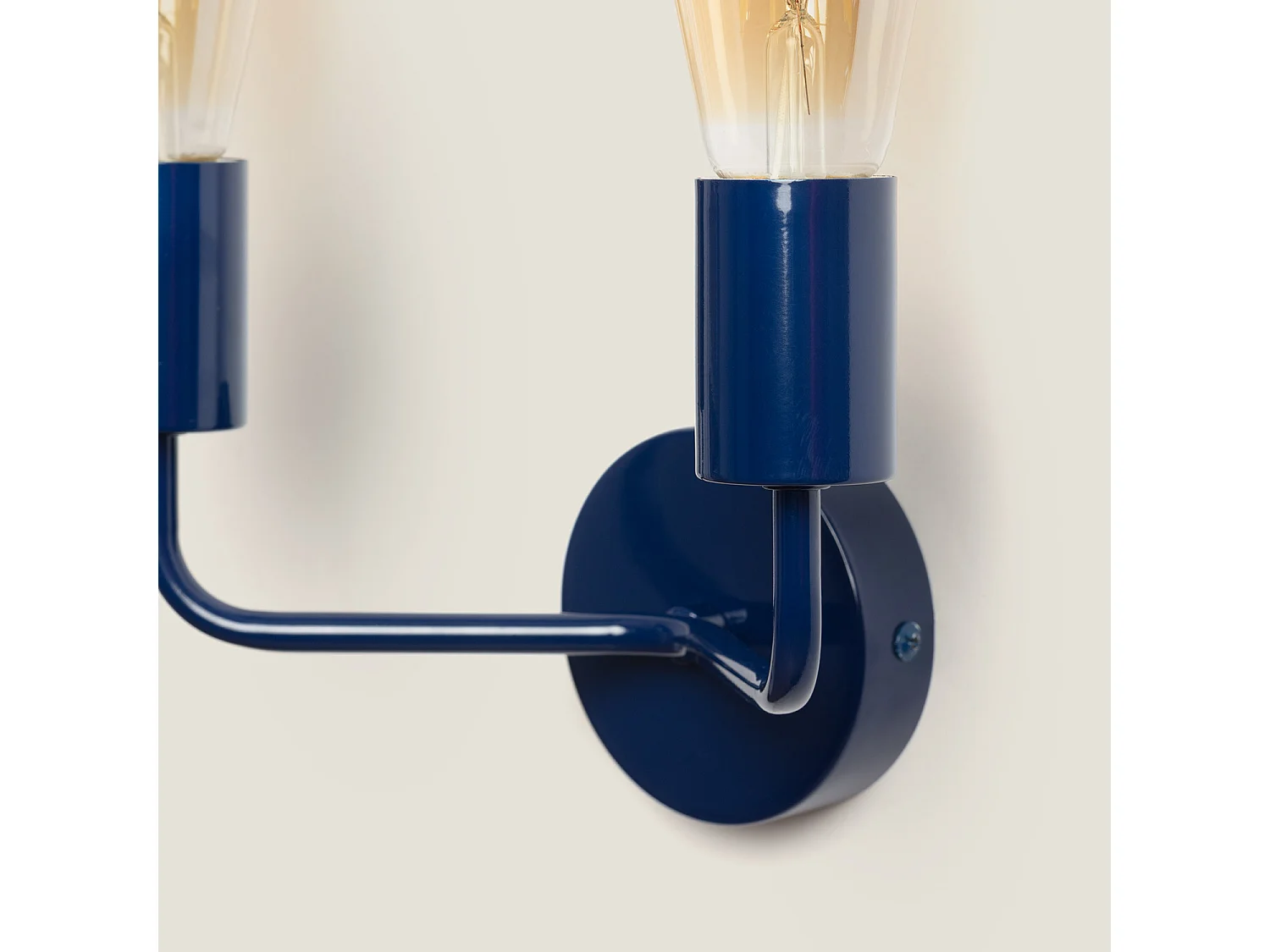 Lámpara de Pared de Metal 2 Focos Jayso Azul