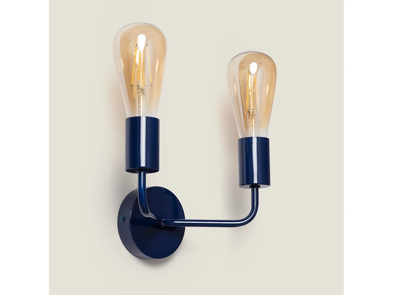 Lámpara de Pared de Metal 2 Focos Jayso Azul