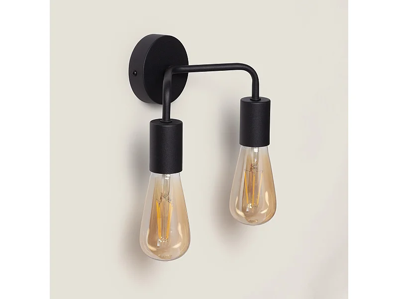 Lampe Murale Métal Jayso 2 Spots Bleu