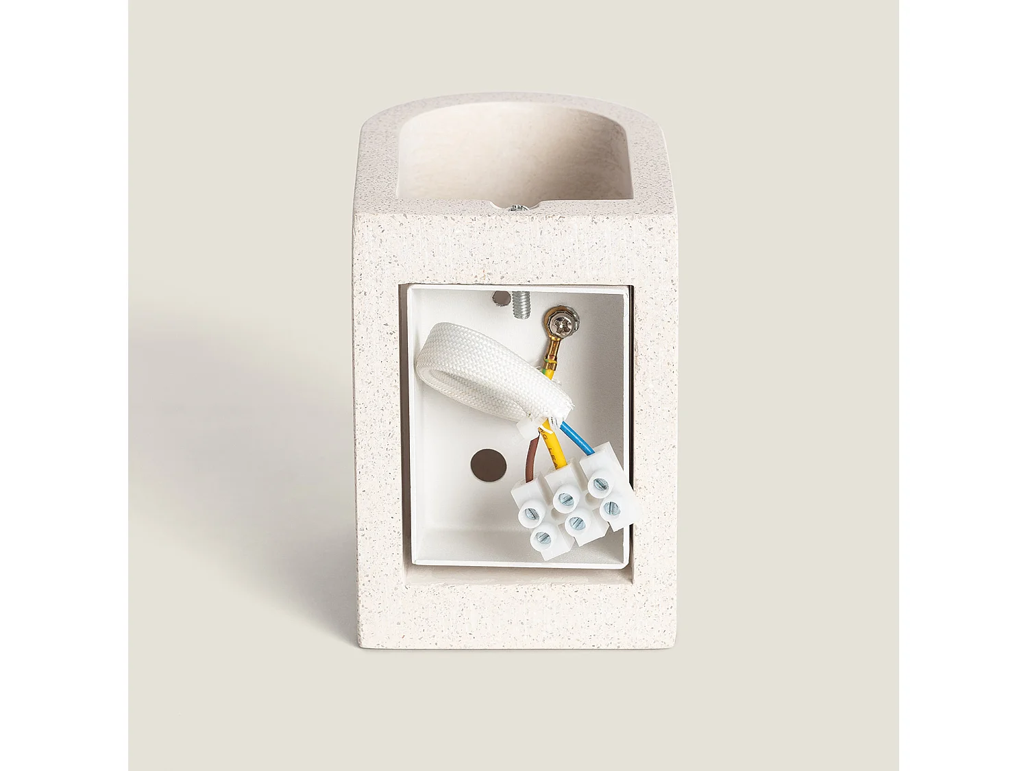 Applique da Parete Cemento Doppia Luce Kediri Beige