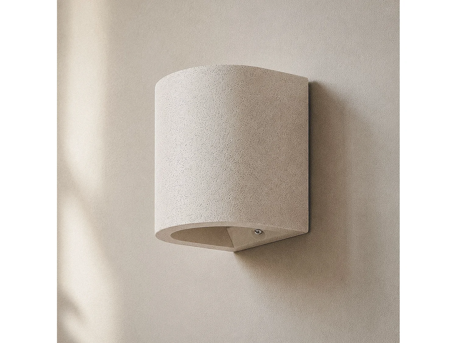 Aplique de Pared Cemento Iluminación Doble Cara Kediri Beige