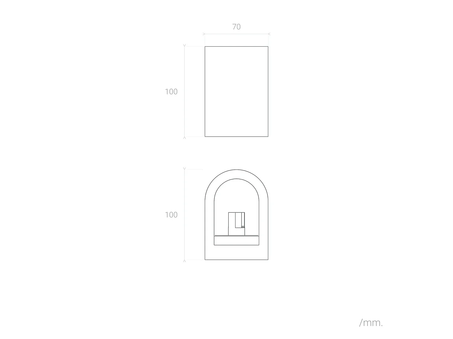 Aplique de Pared Cemento Iluminación Doble Cara Kediri Beige