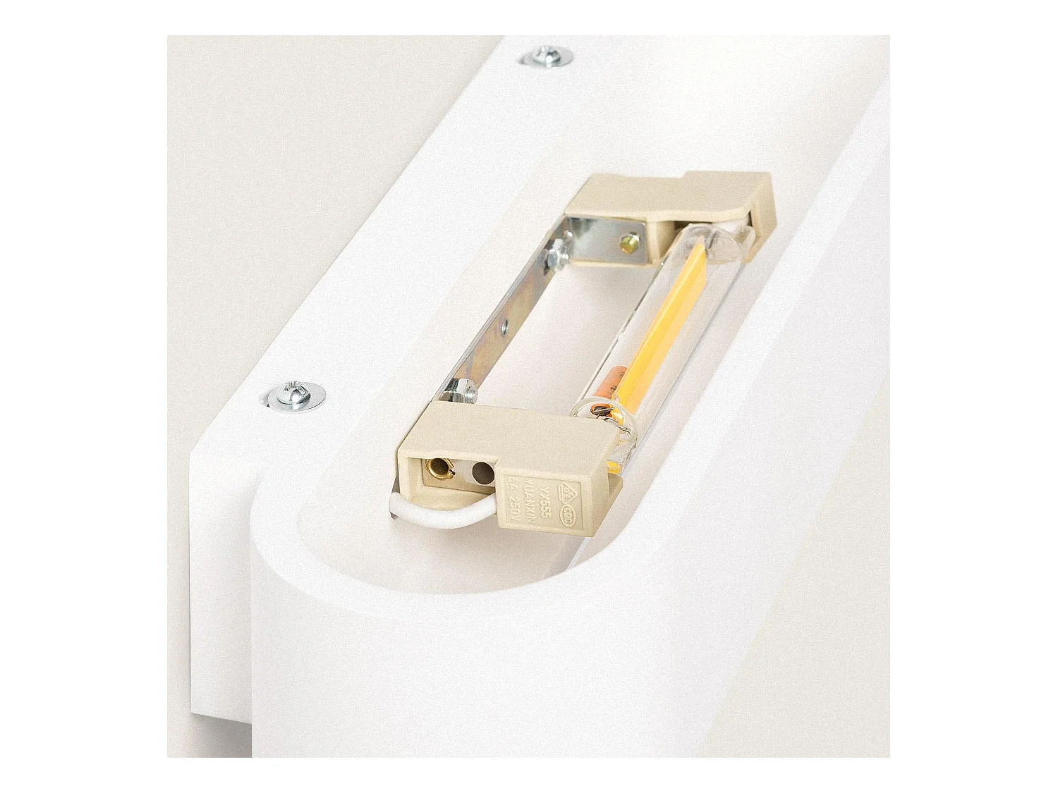 Applique Murale Plâtre Double Éclairage Lonjong  Blanc