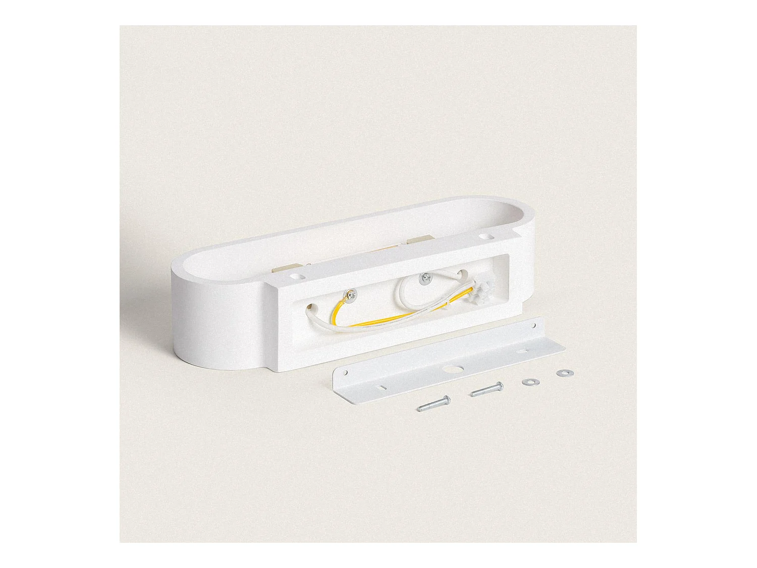 Applique Murale Plâtre Double Éclairage Lonjong  Blanc