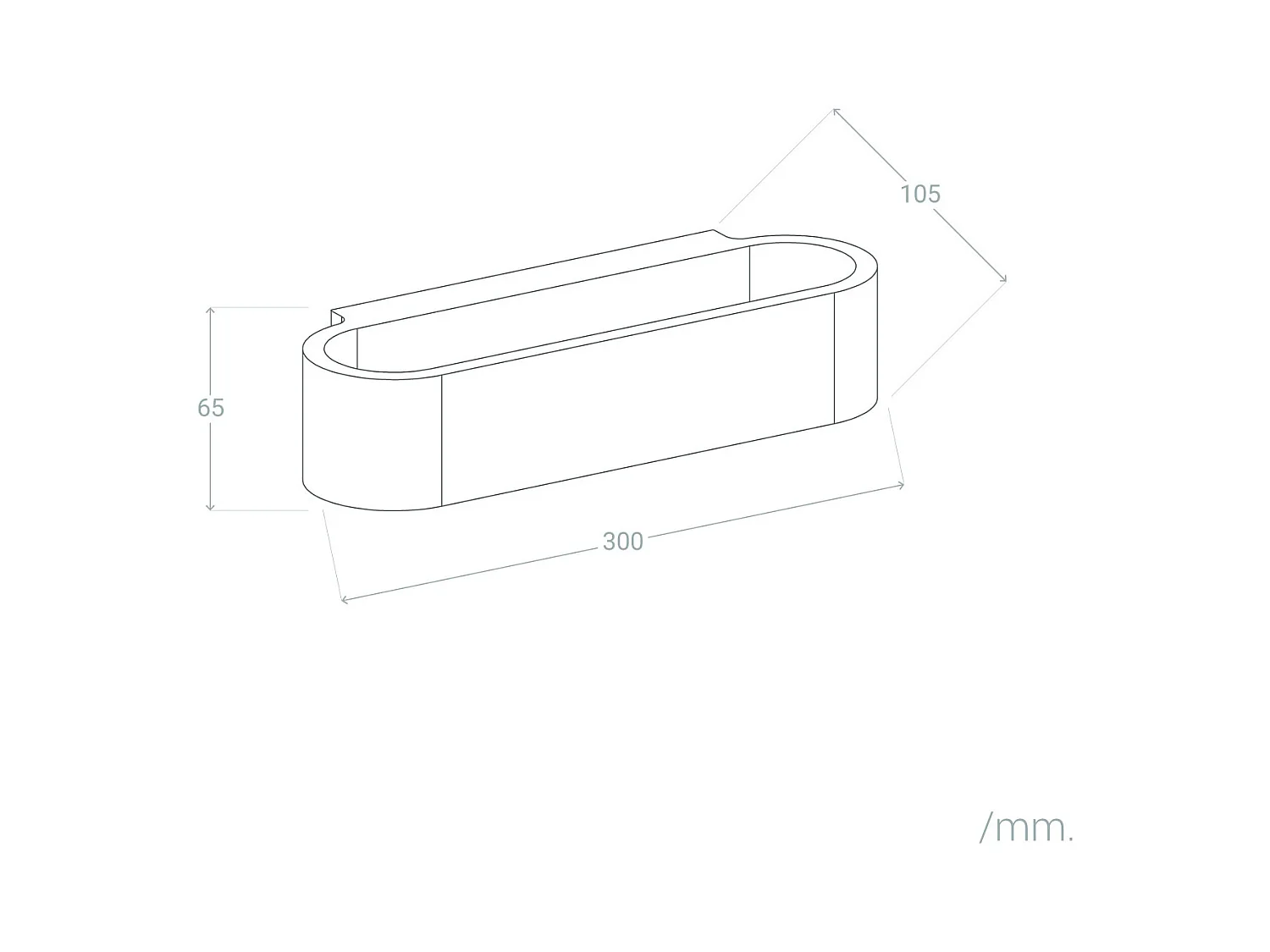 Applique Murale Plâtre Double Éclairage Lonjong  Blanc