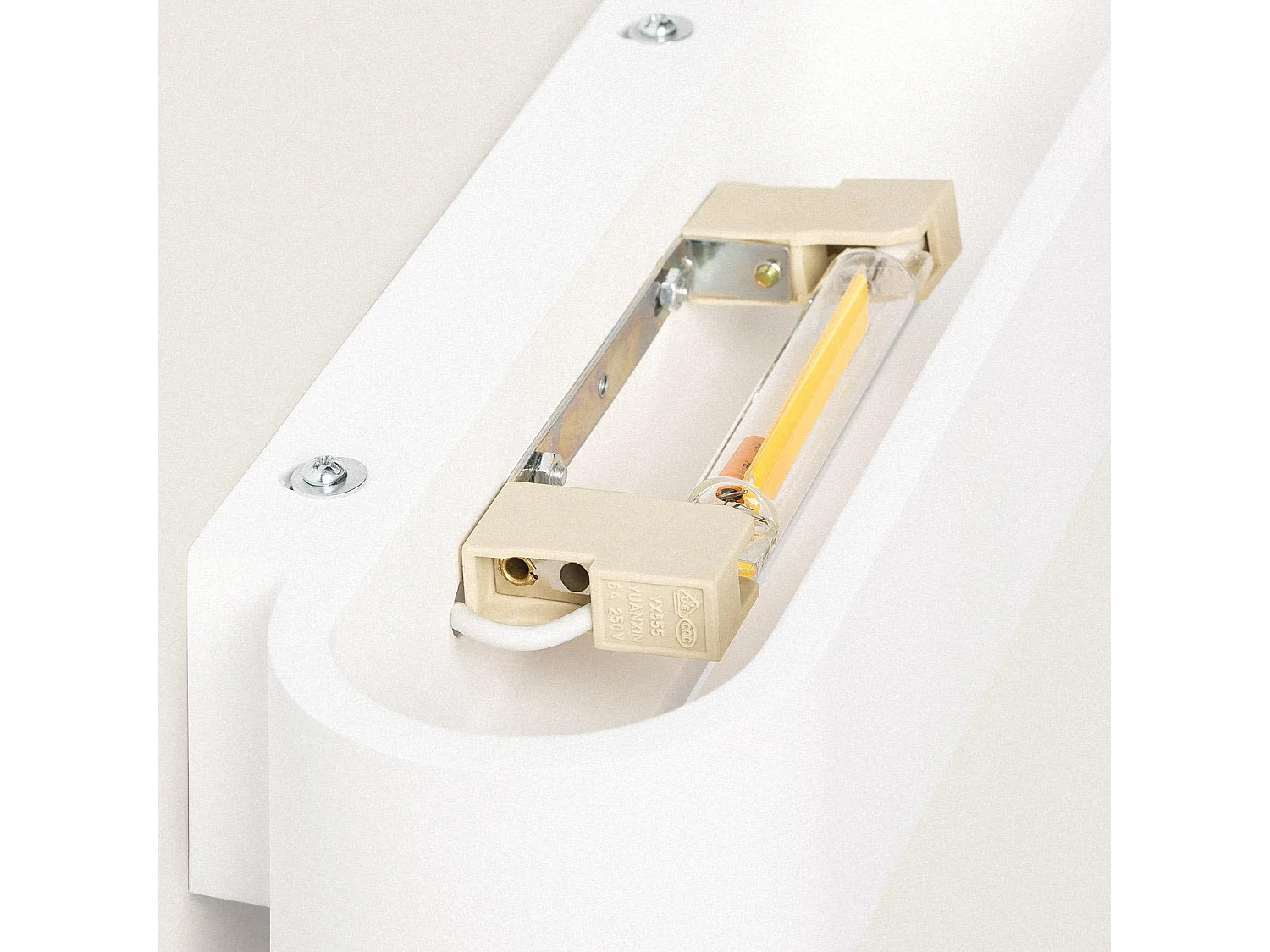 Applique da Parete Gesso Illuminazione Doppia Luce Lonjong Bianco