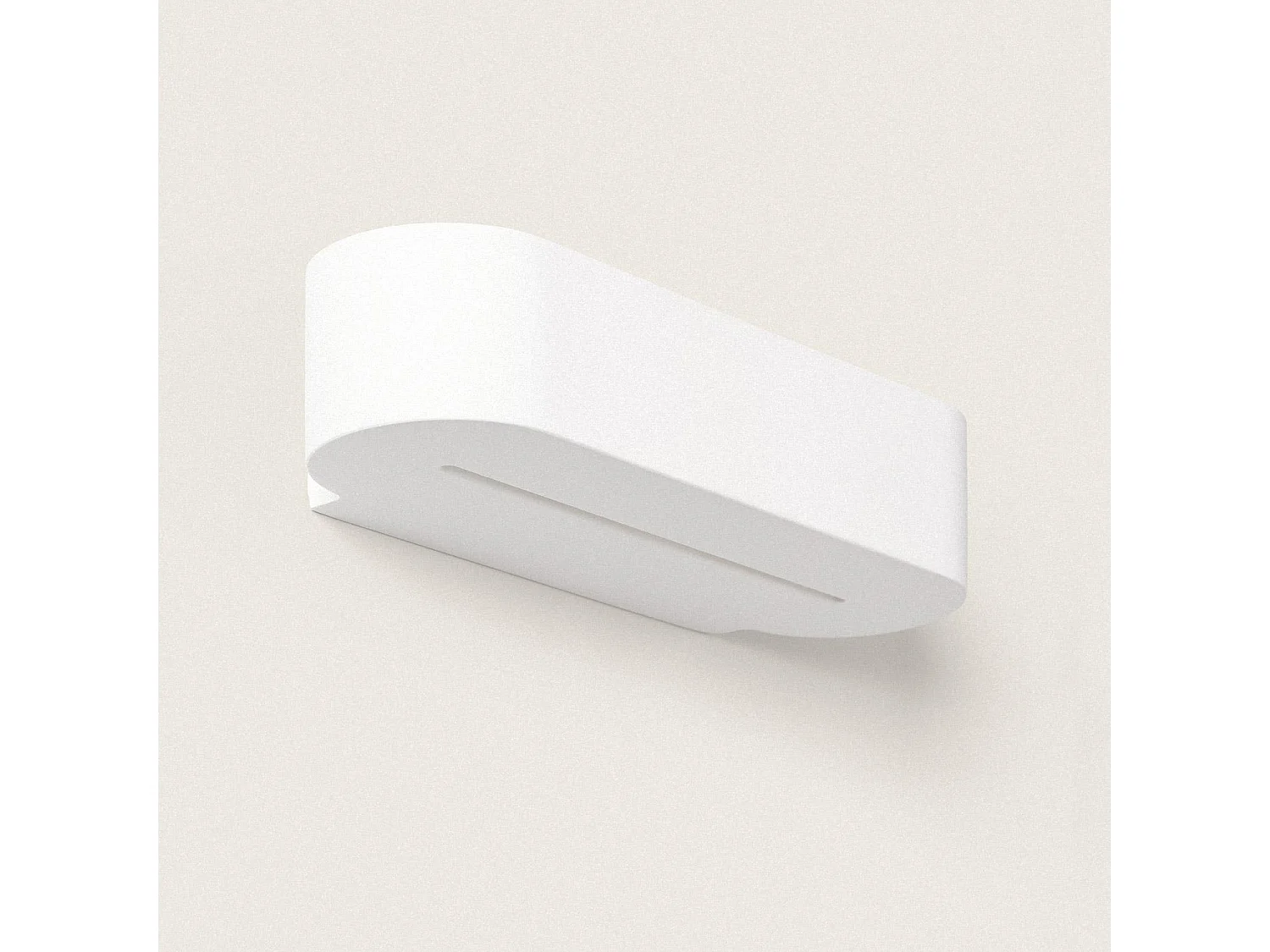 Applique da Parete Gesso Illuminazione Doppia Luce Lonjong Bianco