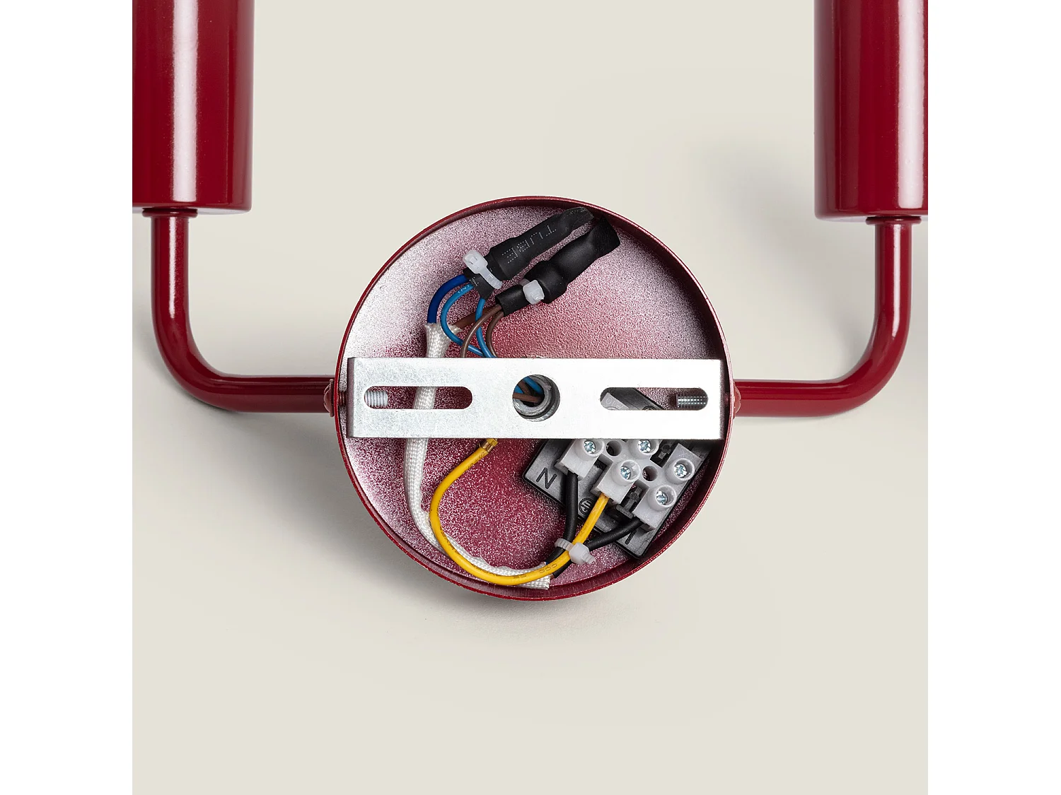 Lámpara de Pared de Metal 2 Focos Jayso Rojo