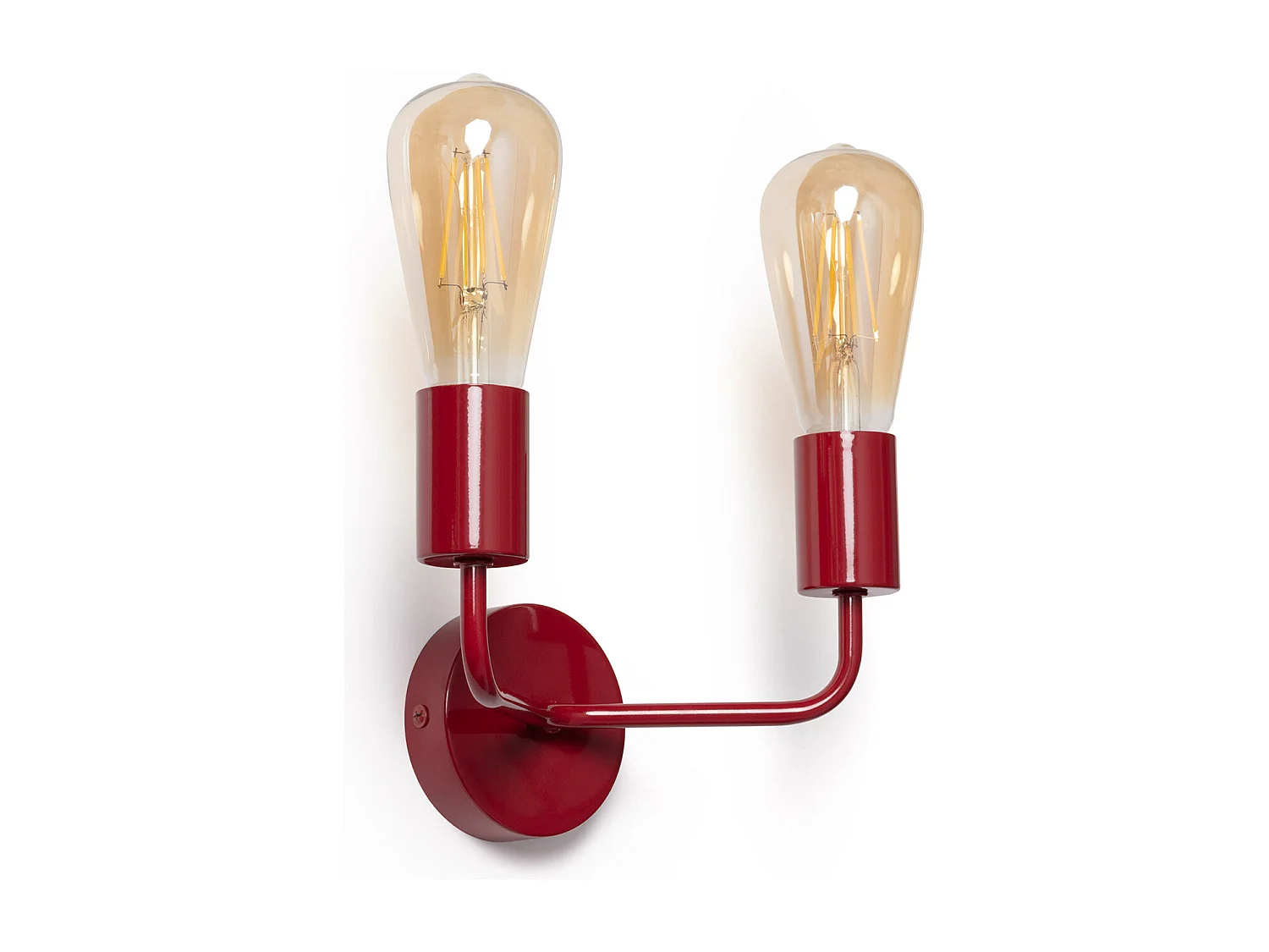 Lampe Murale Métal 2 Spots Jayso  Rouge