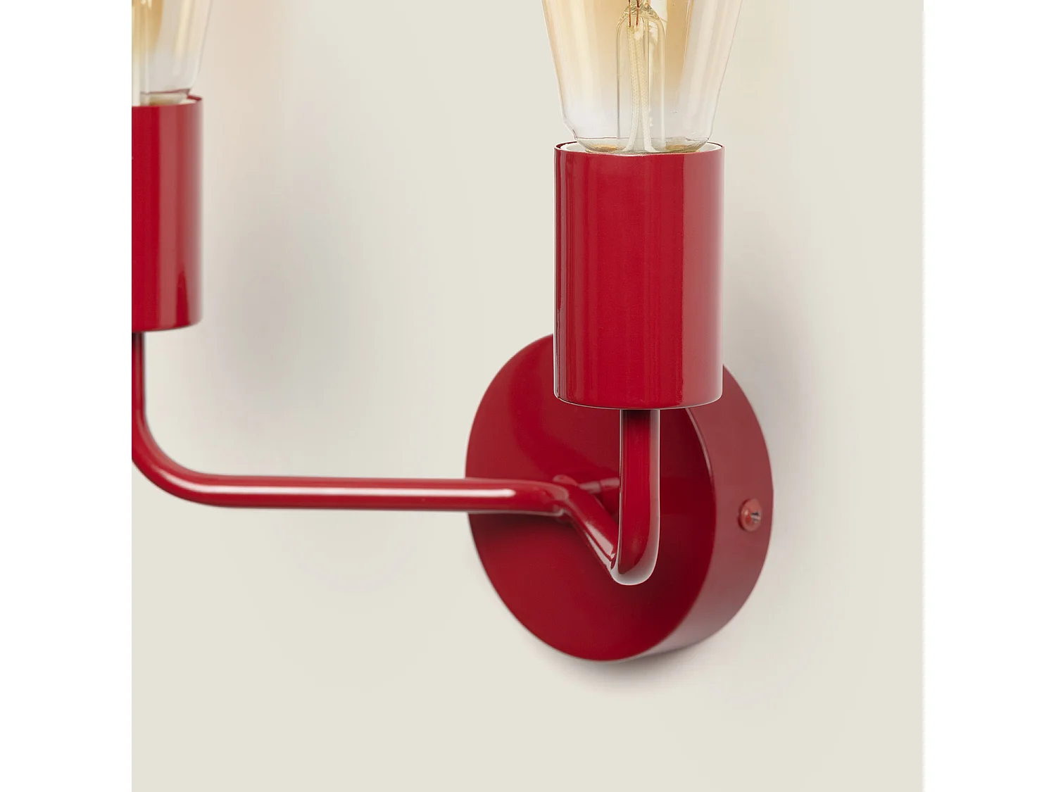 Lampe Murale Métal 2 Spots Jayso  Rouge
