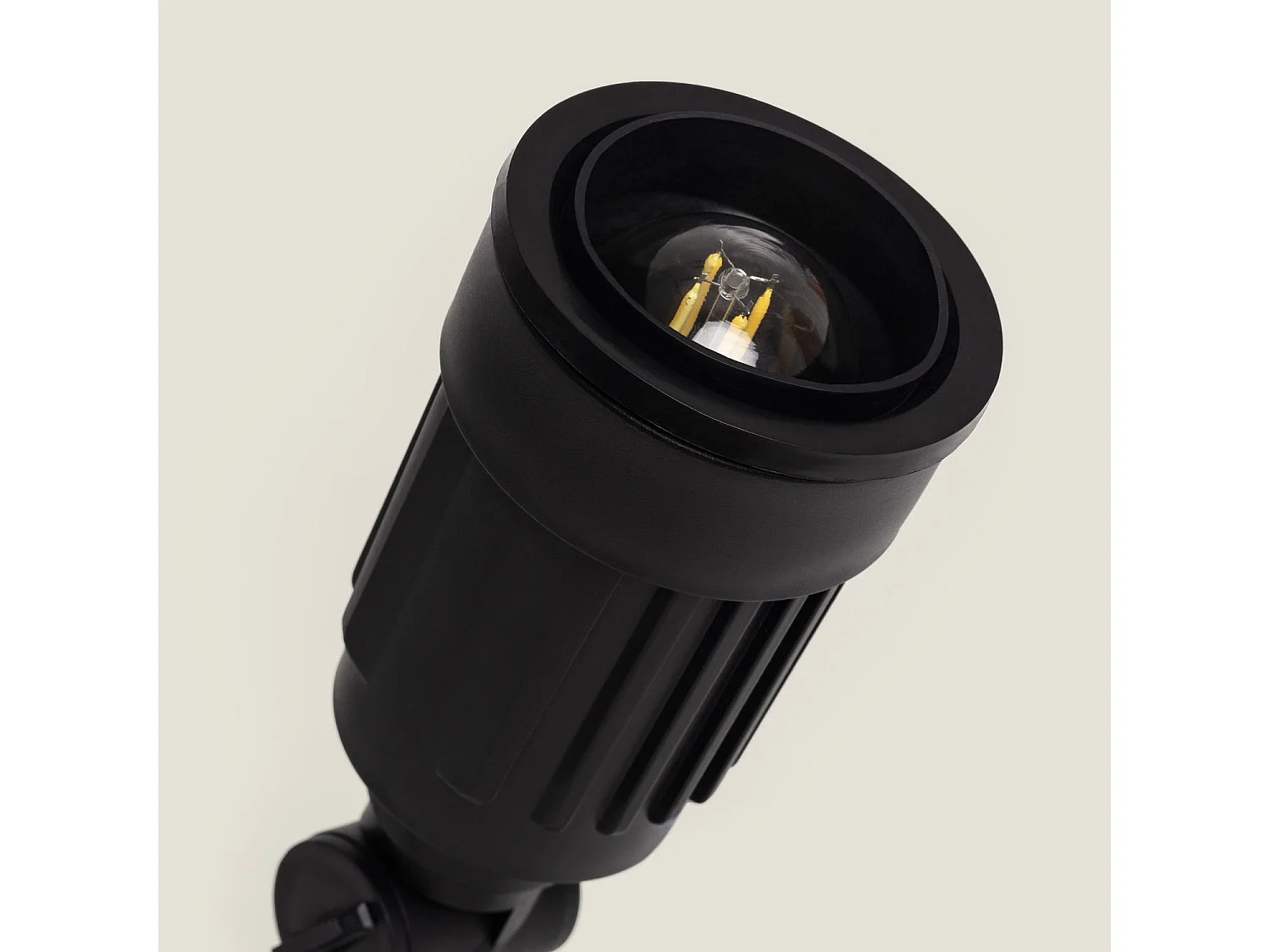 Spot Extérieur sur Piquet Alcorisa pour Ampoule E27 Noir