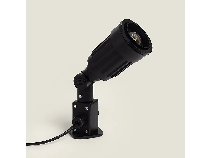 Spot Extérieur sur Piquet Alcorisa pour Ampoule E27 Noir