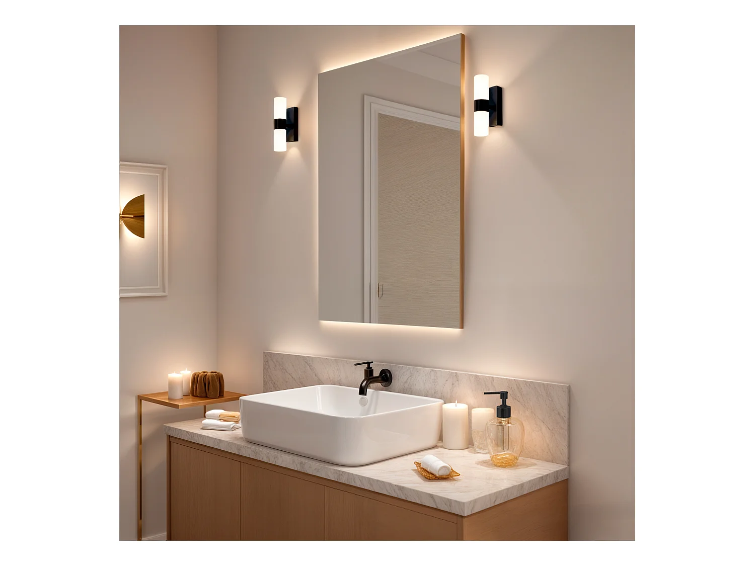 Applique LED da Parete Bagno 6W Alluminio e PC Avery Nero