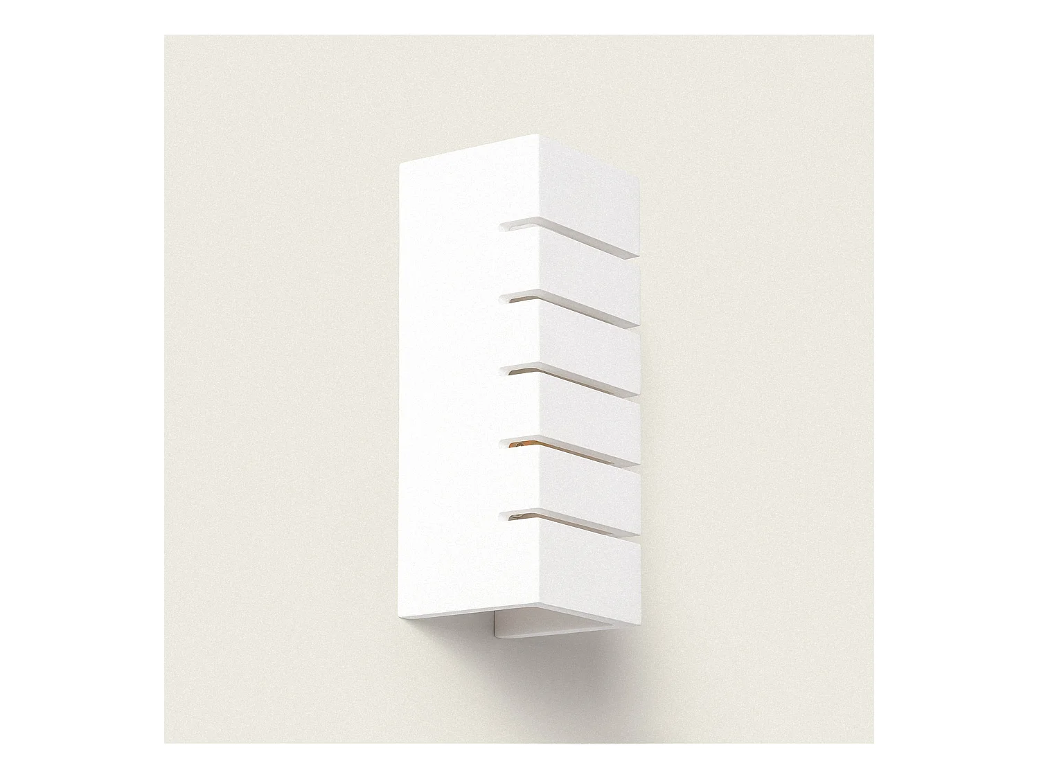 Applique Murale Plâtre Double Éclairage Rubis Blanc