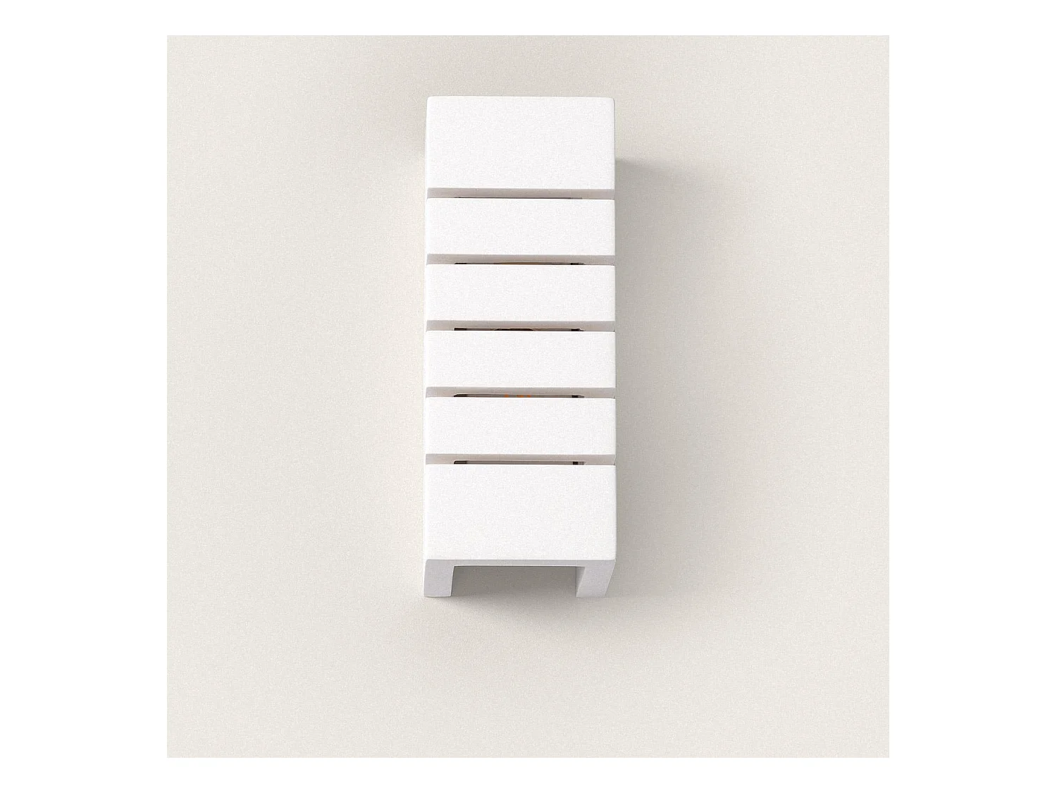 Applique Murale Plâtre Double Éclairage Rubis Blanc