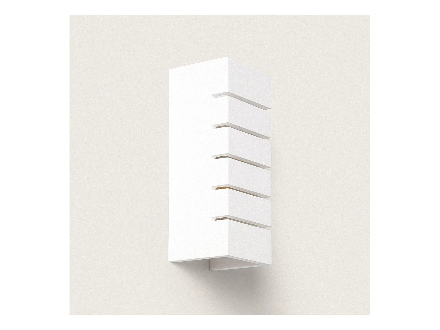 Applique Murale Plâtre Double Éclairage Rubis Blanc