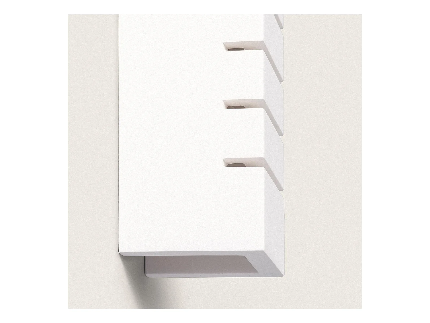 Applique Murale Plâtre Double Éclairage Rubis Blanc