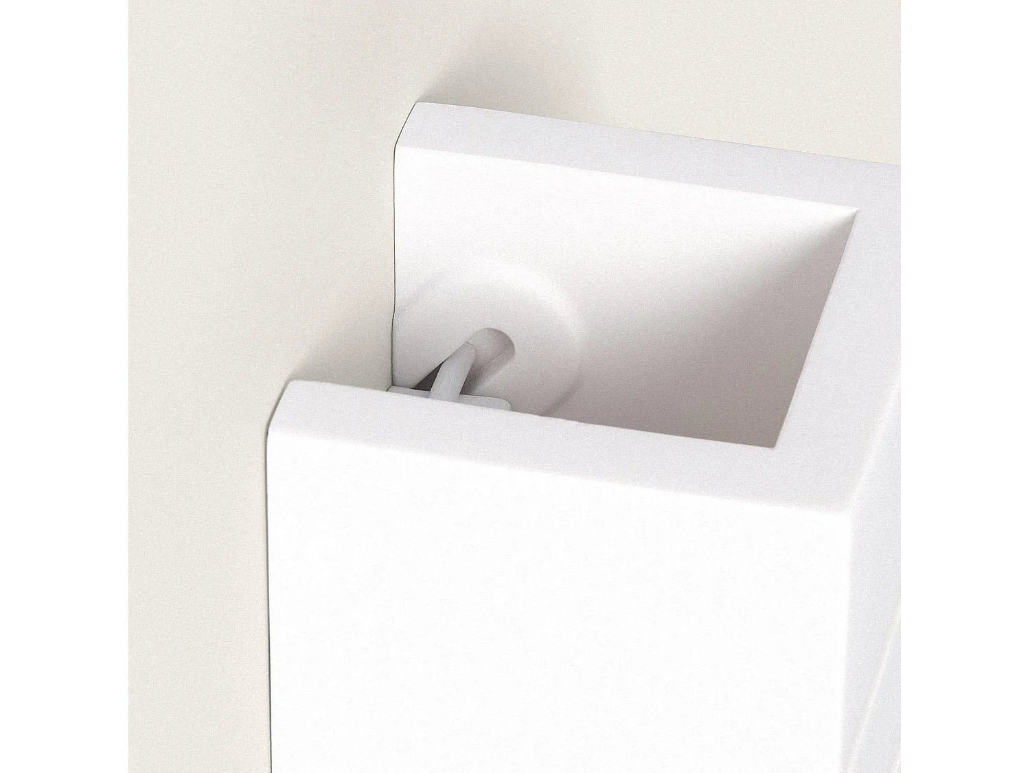 Applique Murale Plâtre Double Éclairage Rubis Blanc