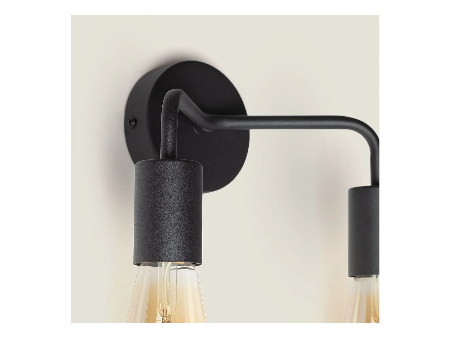 Lámpara de Pared de Metal 2 Focos Jayso Beige