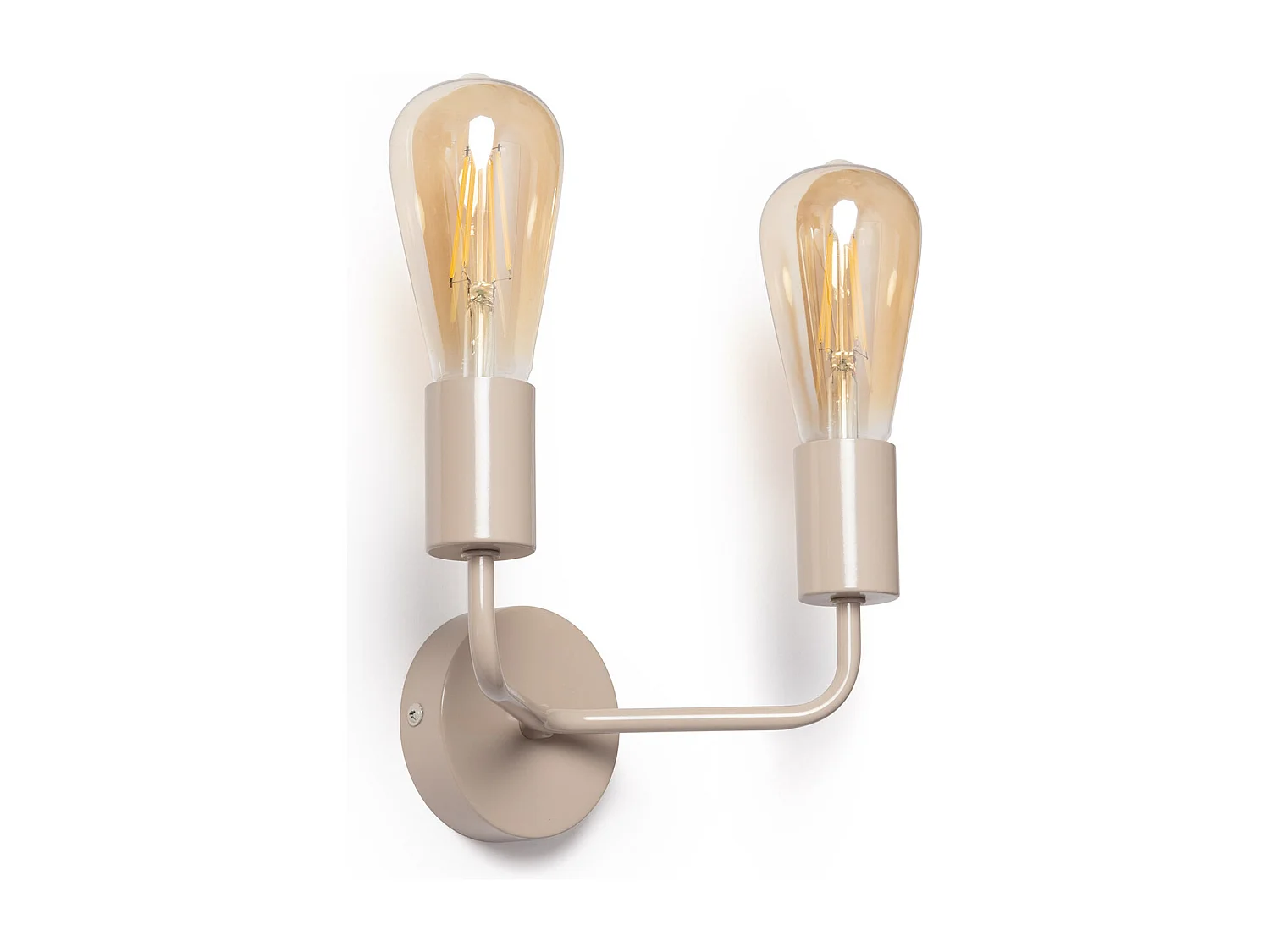 Lampe Murale Métal 2 Spots Jayso  Beige