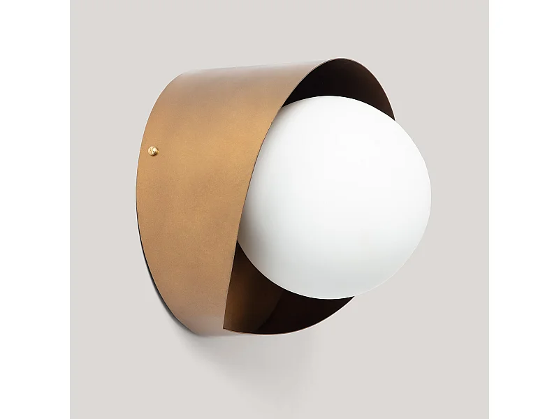 Aplique de Pared Metal y Cristal Ishan III ILUZZIA Dorado