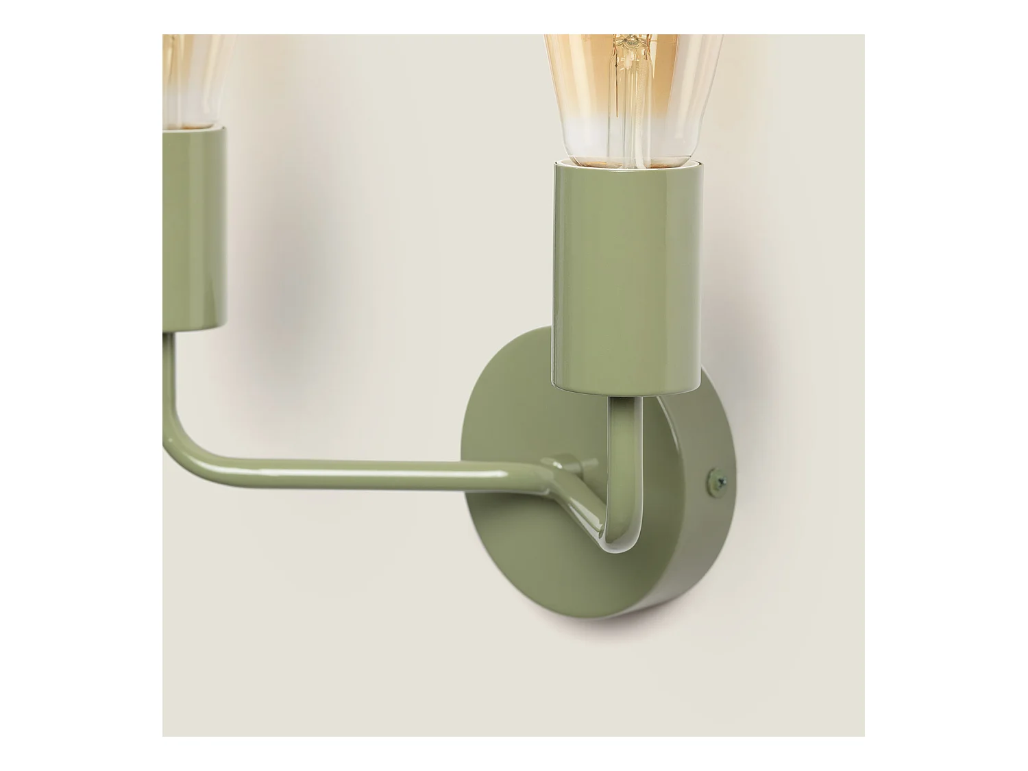 Lámpara de Pared de Metal 2 Focos Jayso Verde