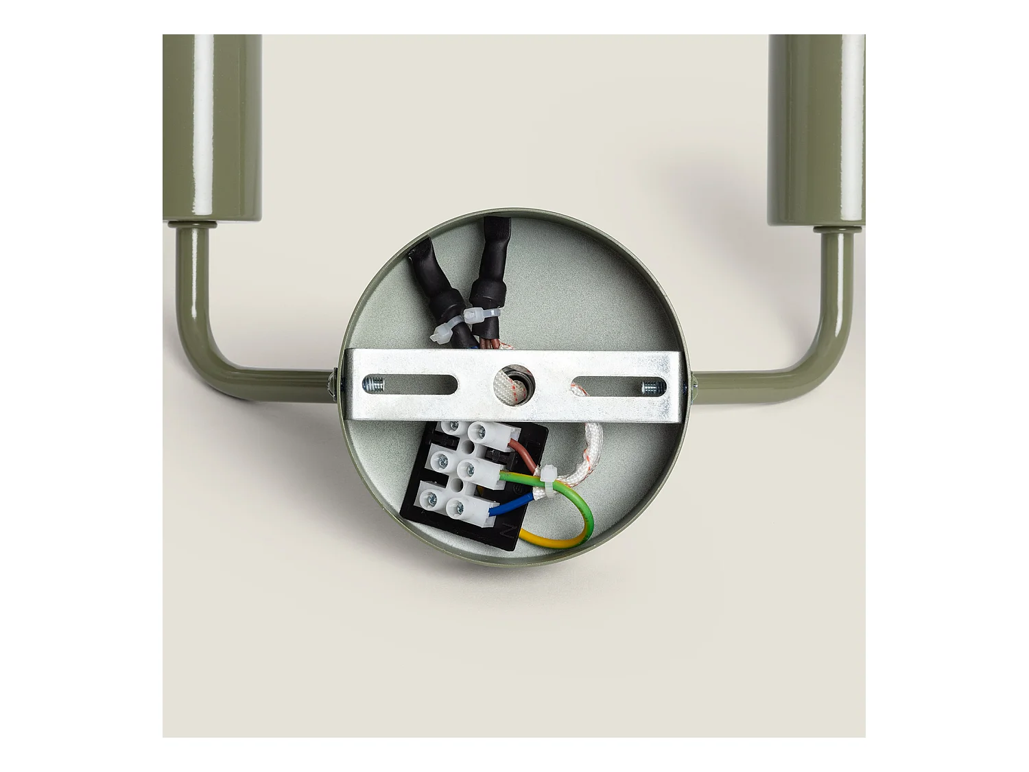 Lámpara de Pared de Metal 2 Focos Jayso Verde