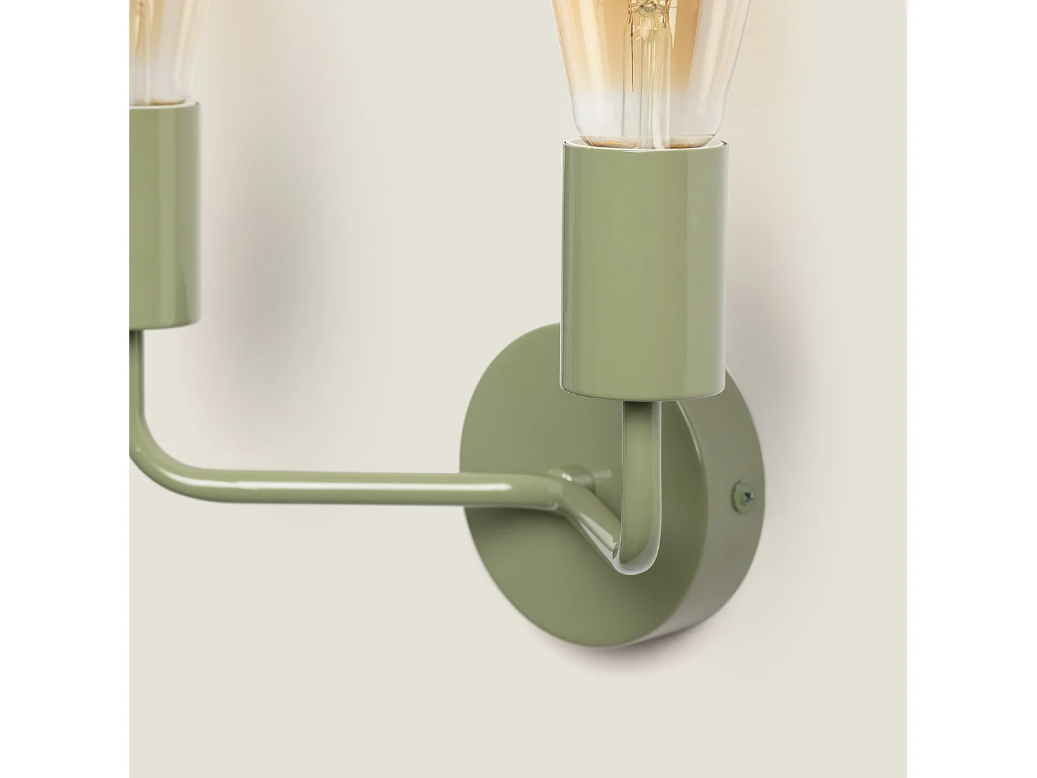 Lámpara de Pared de Metal 2 Focos Jayso Verde