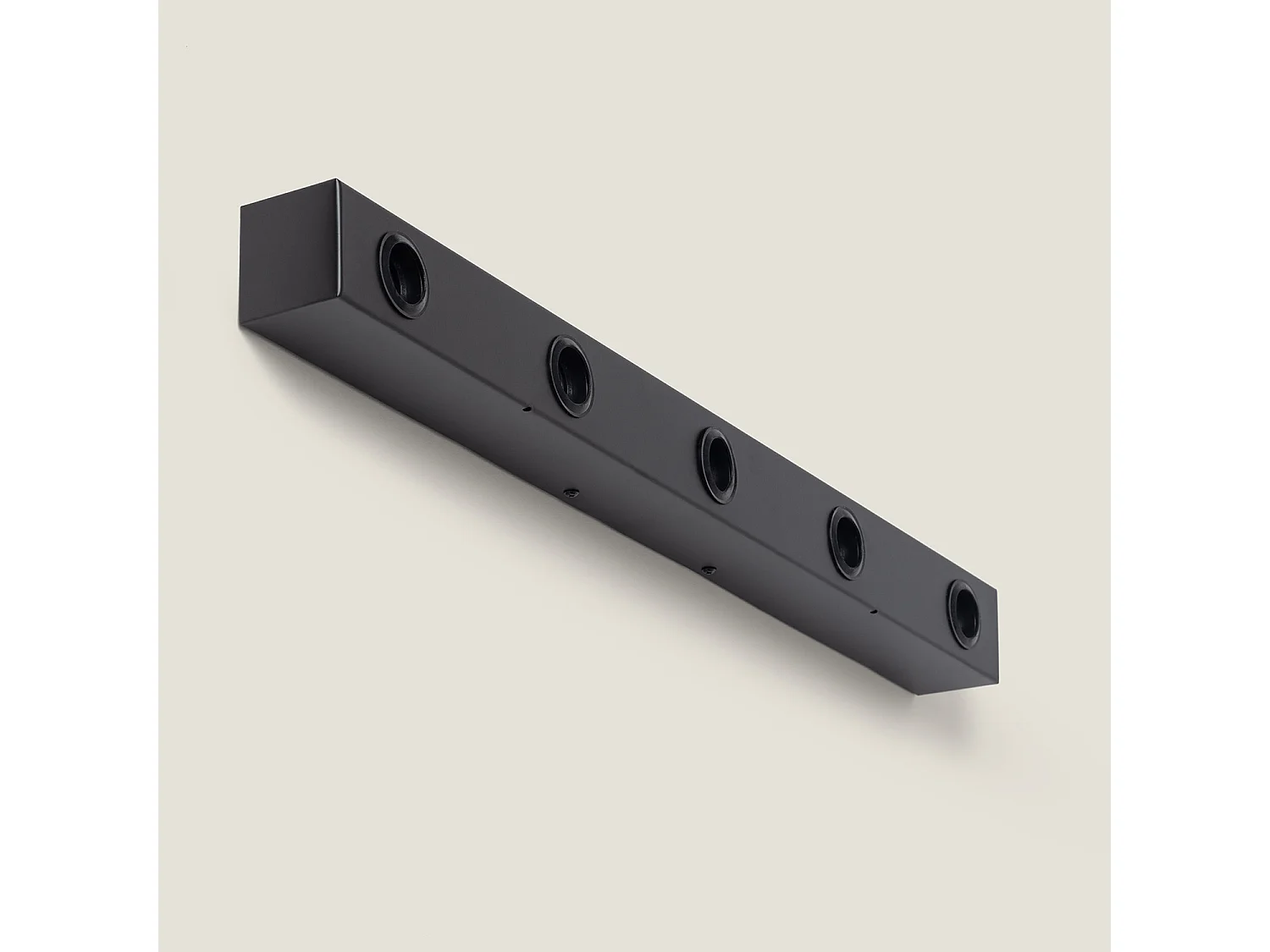 Lampe Murale Salle de Bain Métal 5 Spots Aizkra Noir