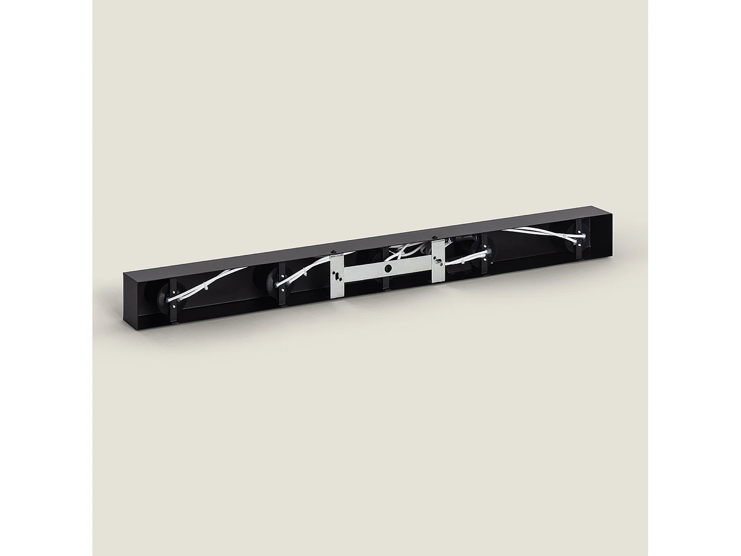 Lampada da Parete Bagno Metallo 5 Faretti Aizkra Nero