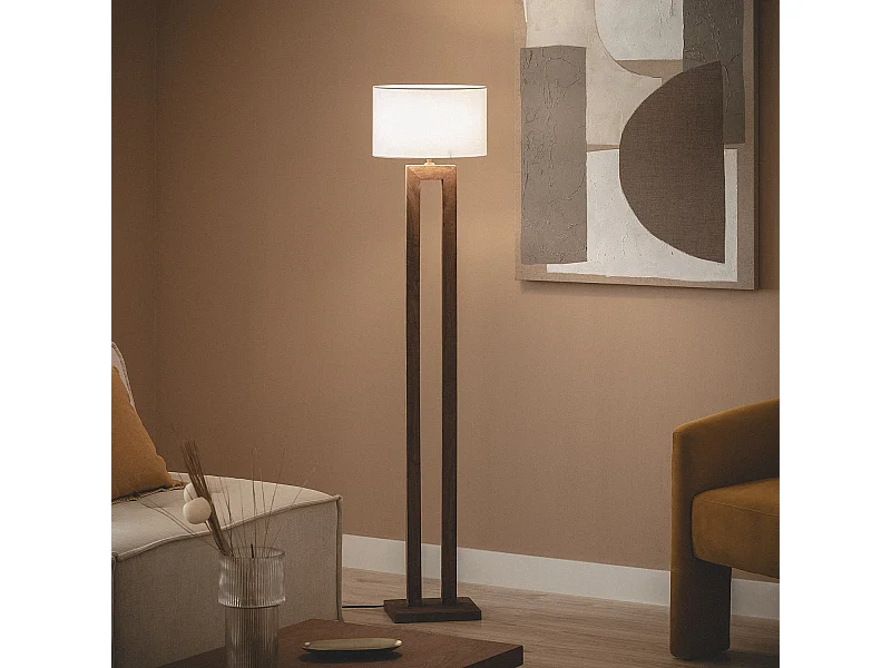 Lámpara de Pie Madera Abner Natural