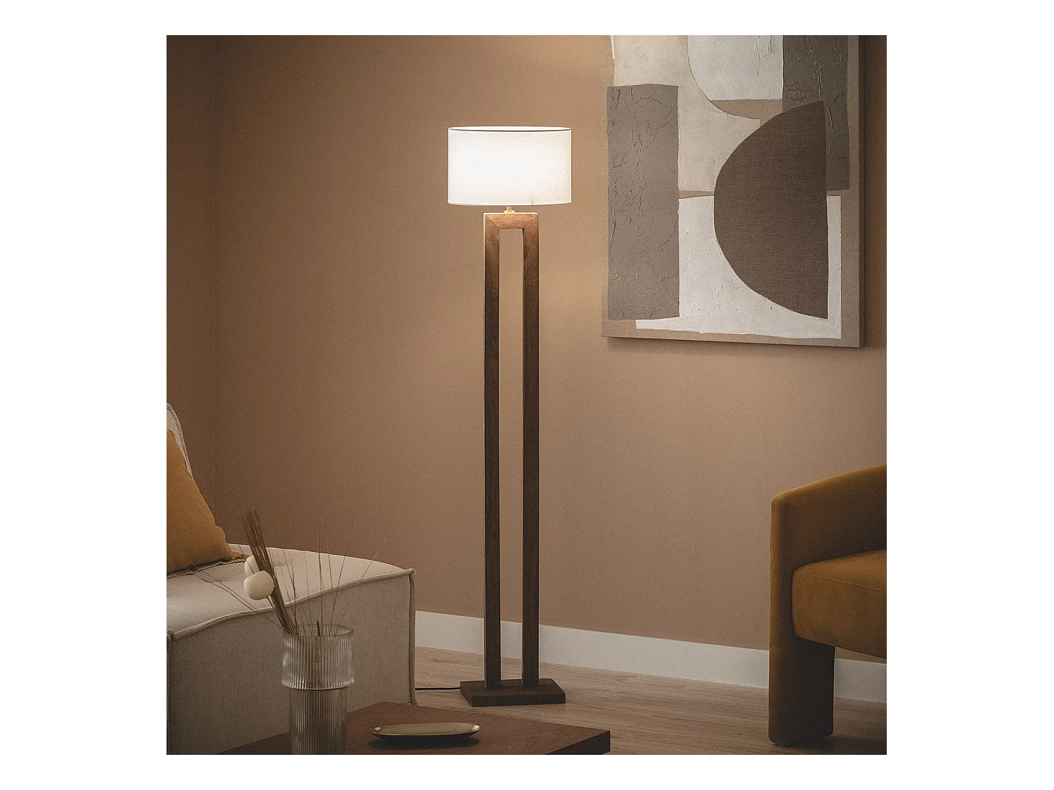 Lampadaire Bois Abner Naturel