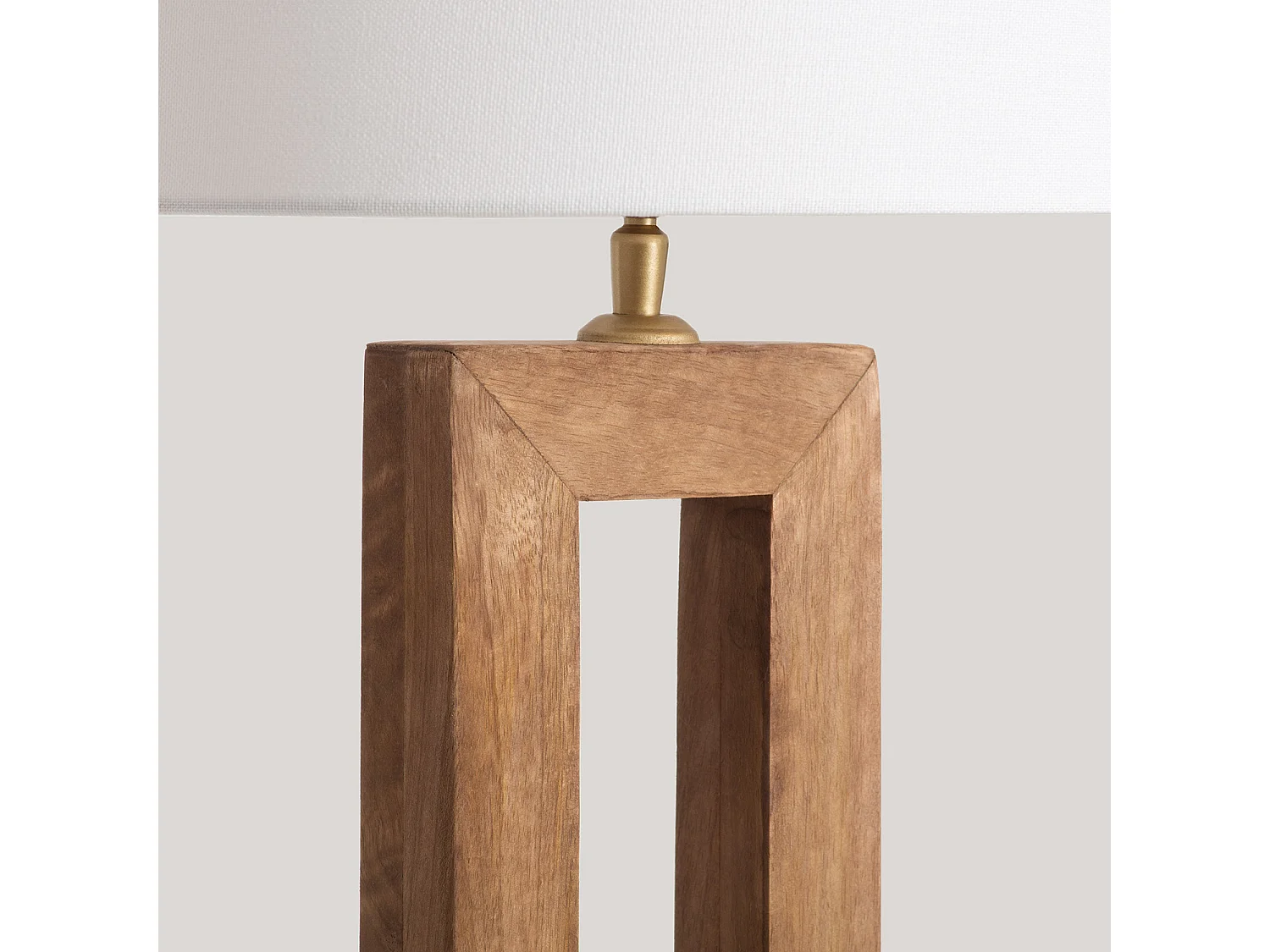 Lampada da Terra Legno Abner Naturale