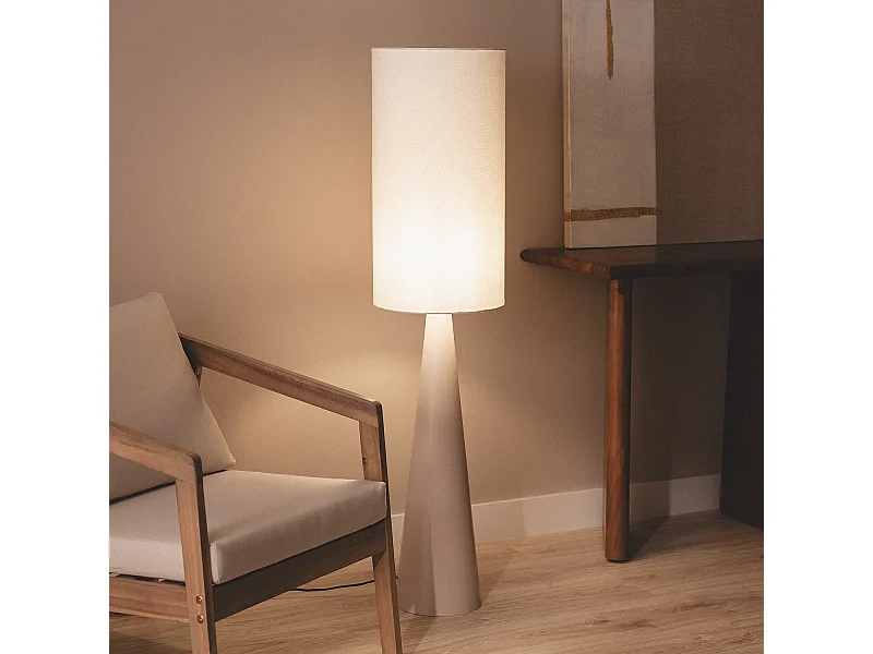 Lámpara de Pie Metal Cambaca Beige