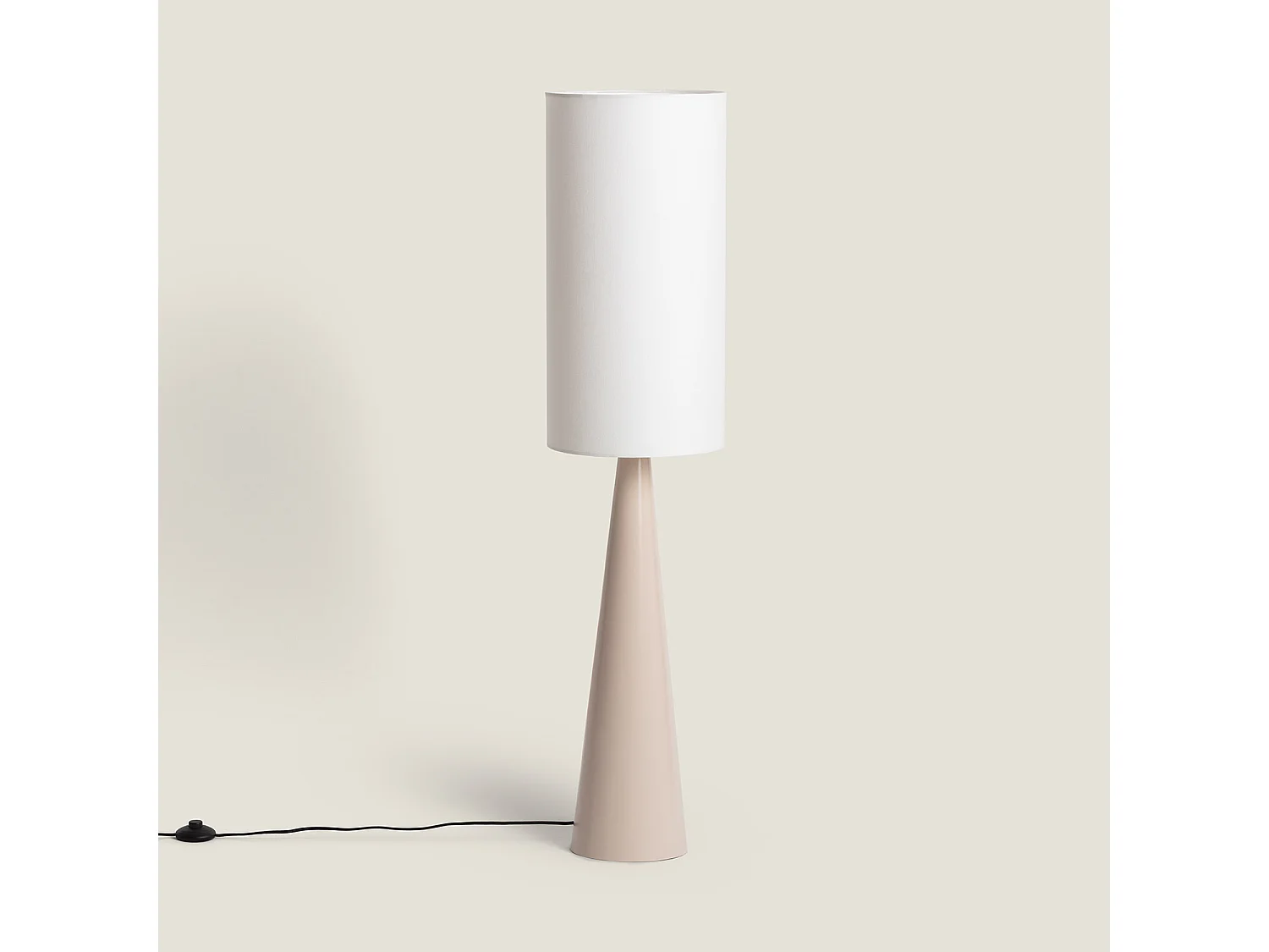 Lampadaire Métal et Tissu  Cambaca Beige