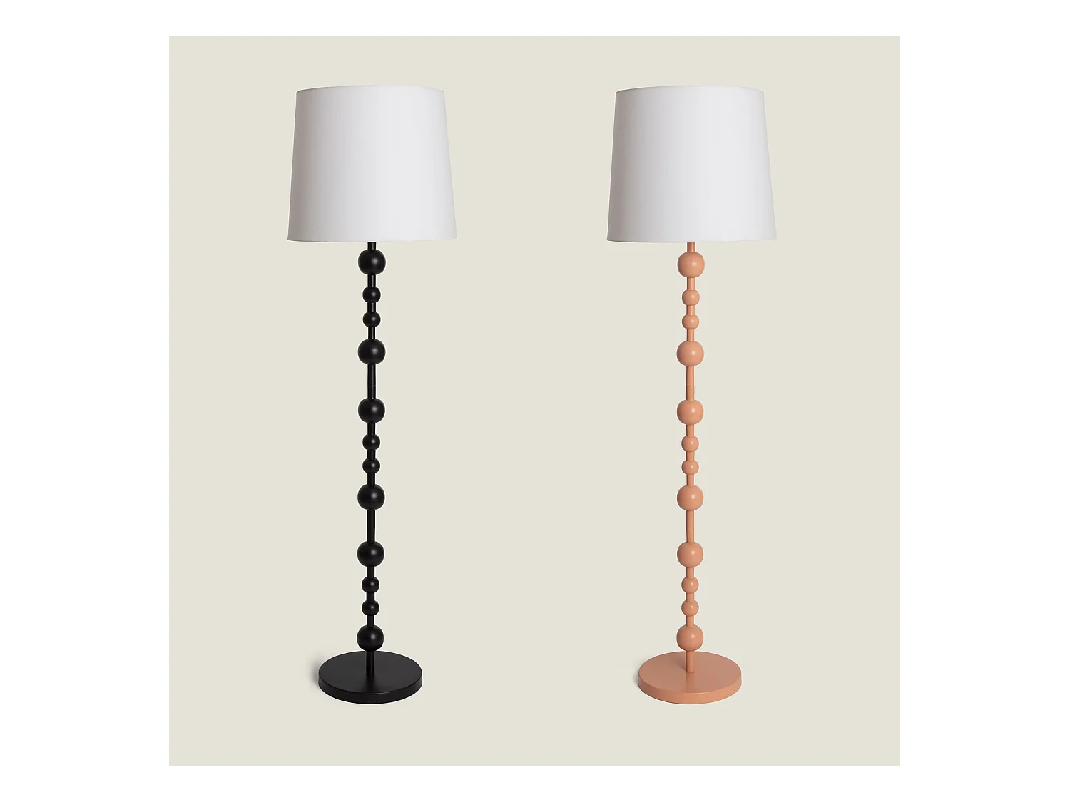 Lámpara de Pie Metal Zunga Melocotón