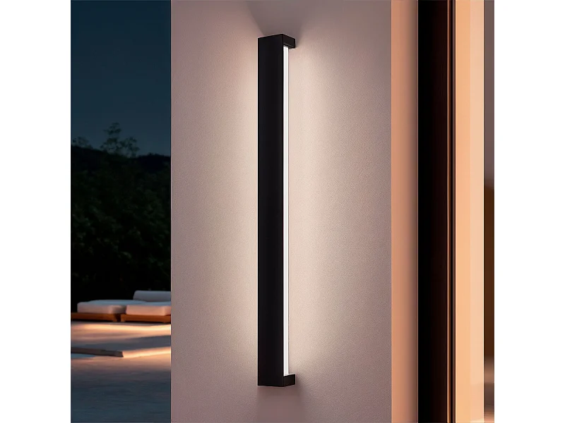 Applique da Parete per Esterno LED 30W Alluminio Bathen Nero