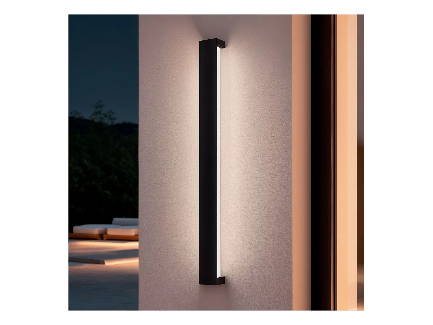 Applique da Parete per Esterno LED 30W Alluminio Bathen Nero