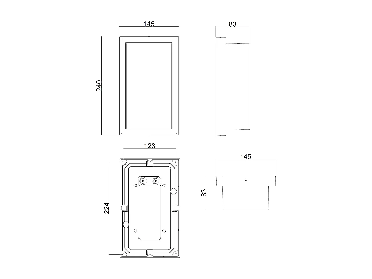 Applique Murale Extérieure LED 12W Aluminium CCT Sélectionnable Double Éclairage Caelia Anthracite