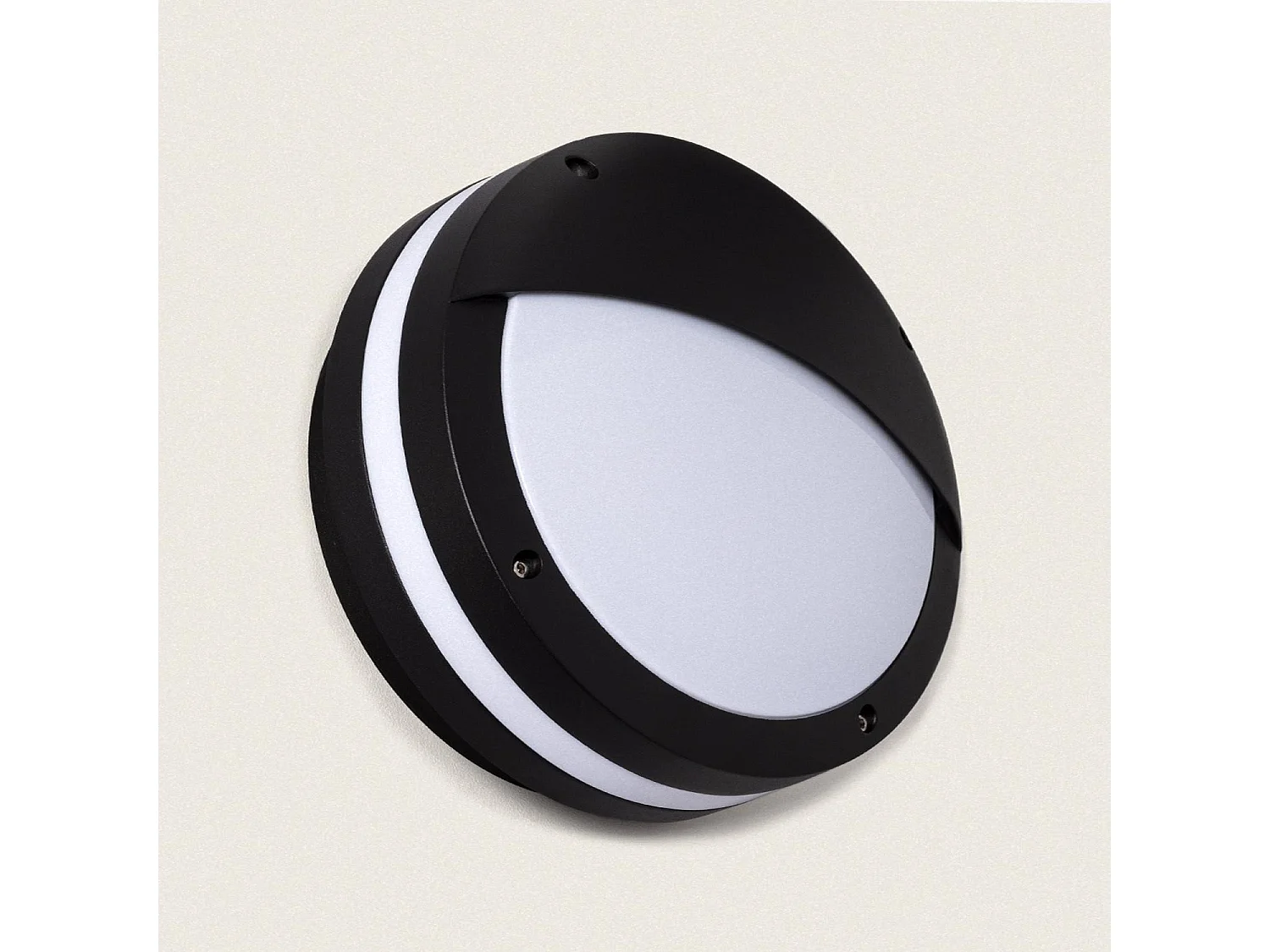 Applique extérieure aluminium Natoli Ø300 mm IP65  Noir