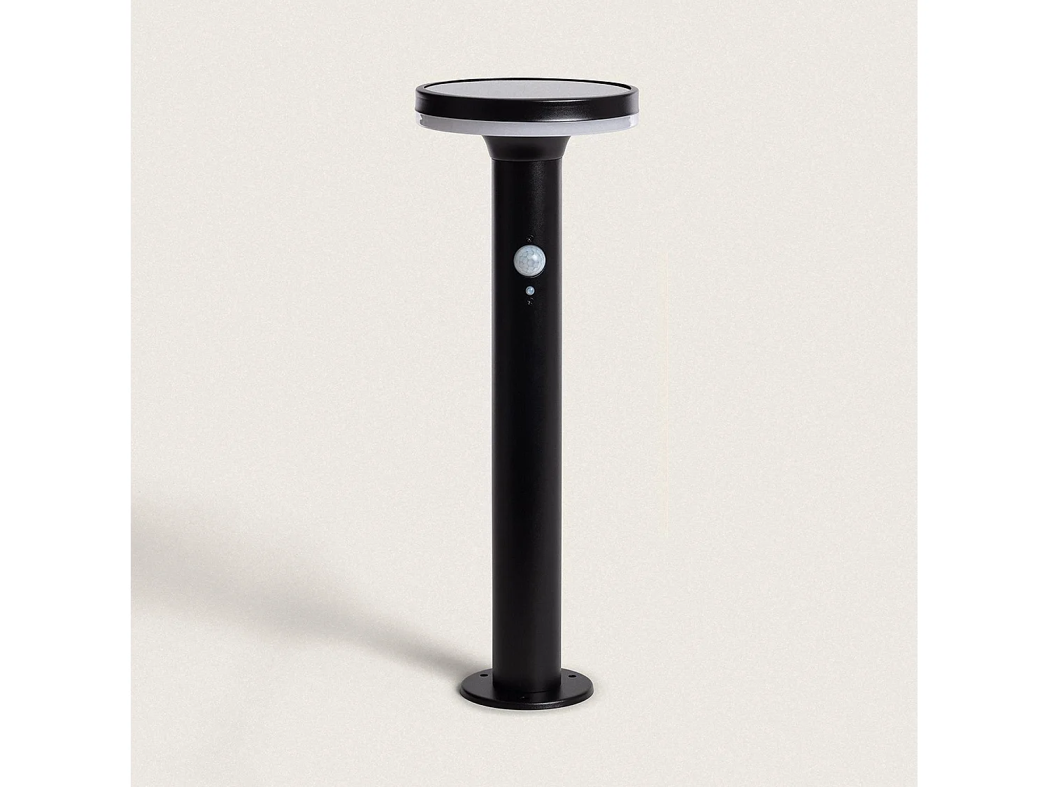 Balise Solaire Extérieure LED 6W en Saillie sur Pied 45cm avec Détecteur de Mouvement Helios Inox 304  3000K Blanc chaud