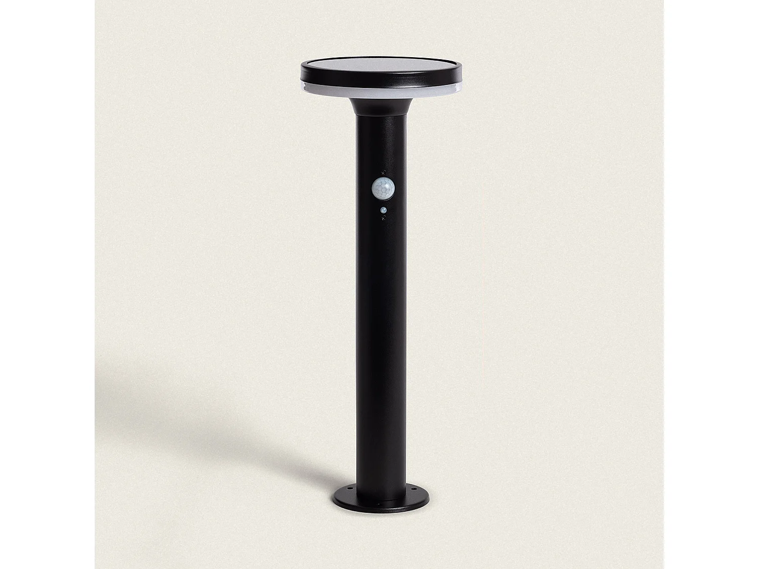 Balise Solaire Extérieure LED 6W en Saillie sur Pied 45cm avec Détecteur de Mouvement Helios Inox 304  4000K Blanc neutre