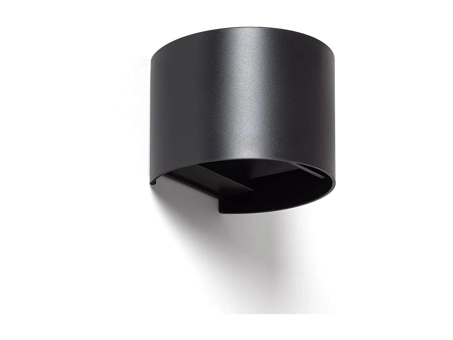 Applique Murale Extérieure LED 6W PC Double Éclairage Eros en Aluminium Noir
