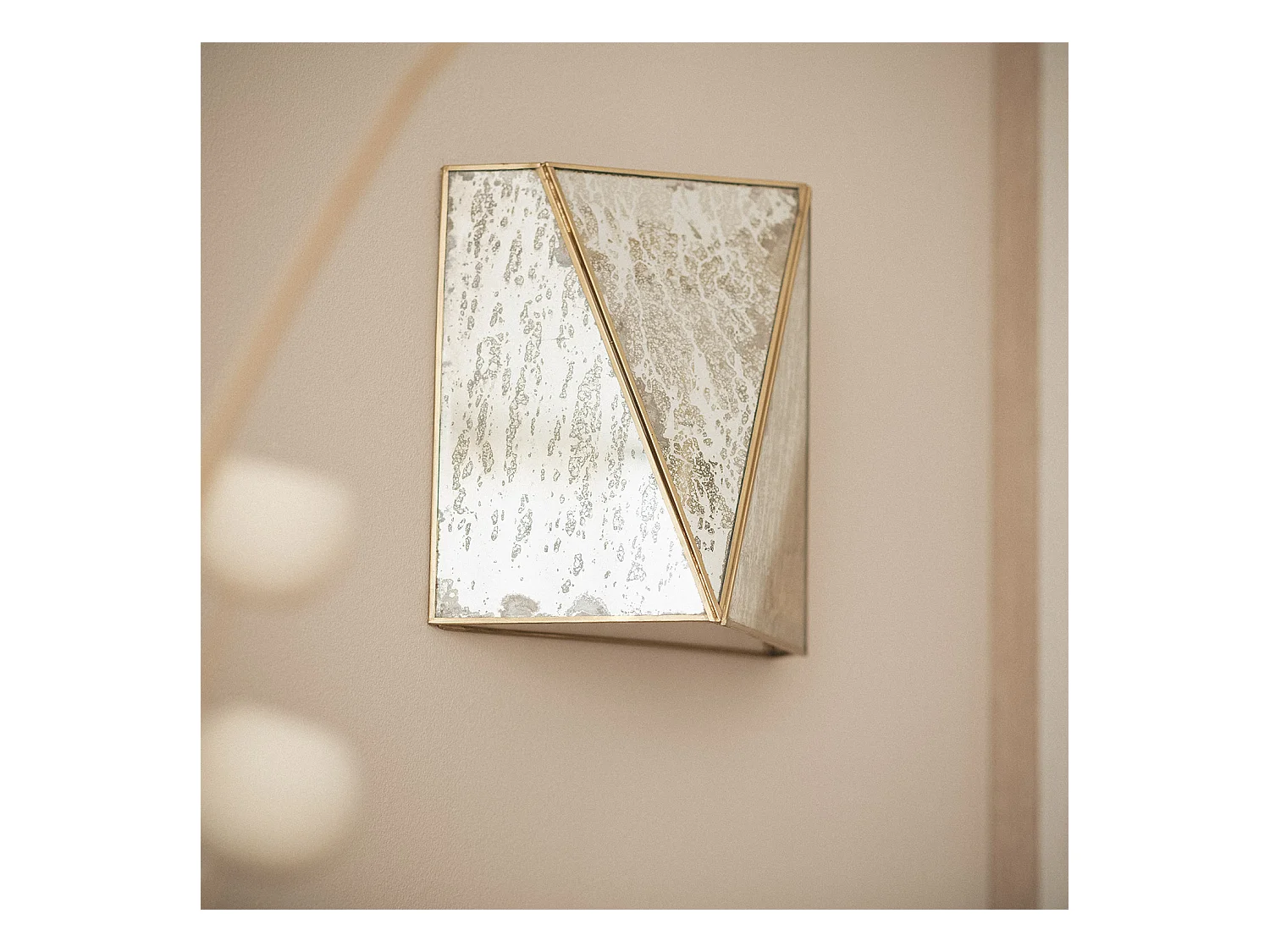 Applique Murale Métal et Verre Mattina  Doré