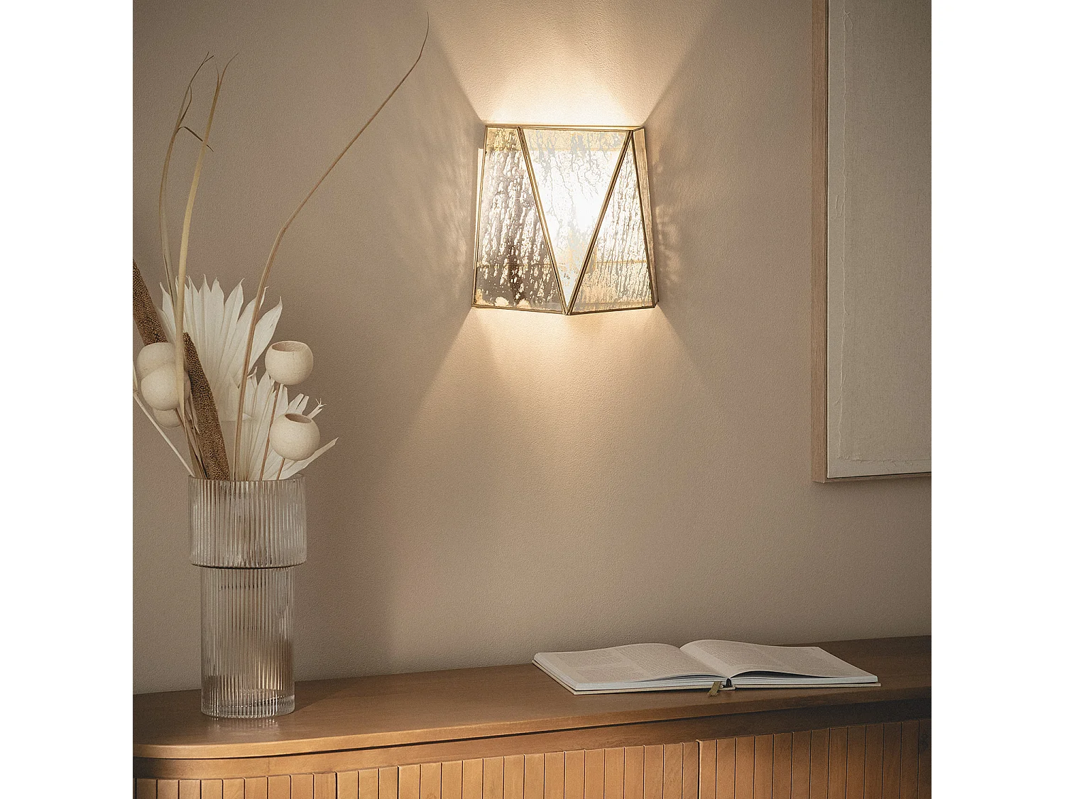 Aplique de Pared Metal Cristal Mattina ILUZZIA Dorado