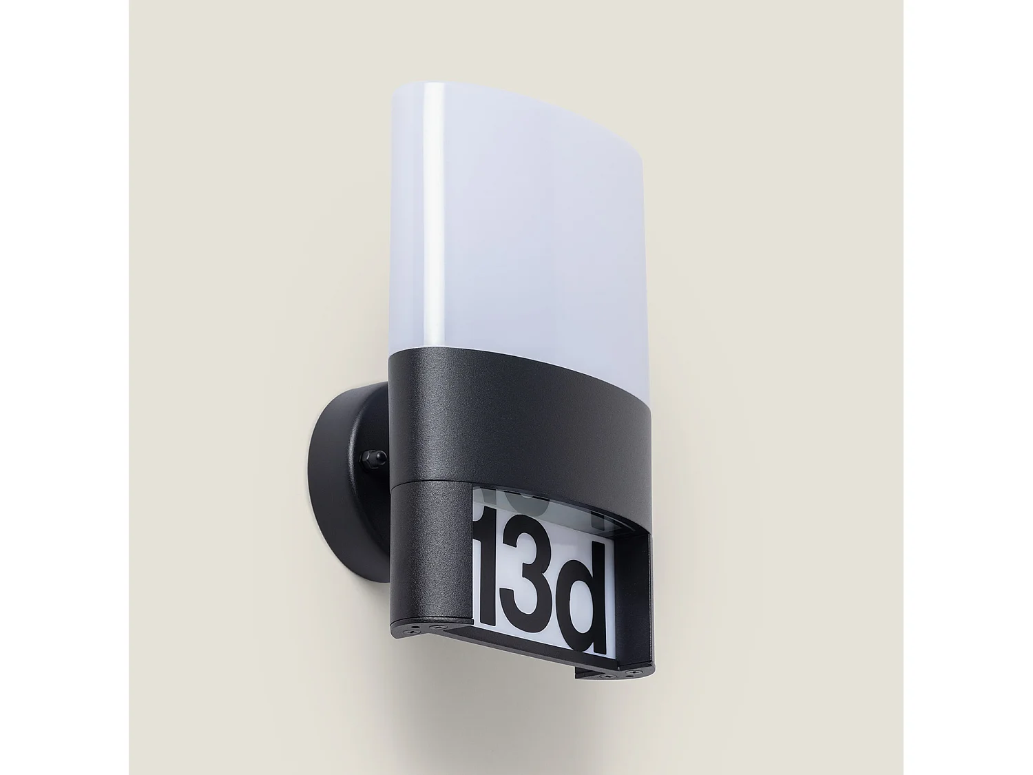 Applique Murale Extérieure LED 10W  Aluminium pour Numérotation de Domicile Mulham Noir